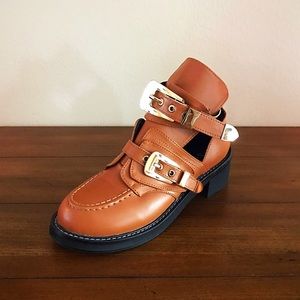 Cut Out Ankle Boots | Tan | Size 9